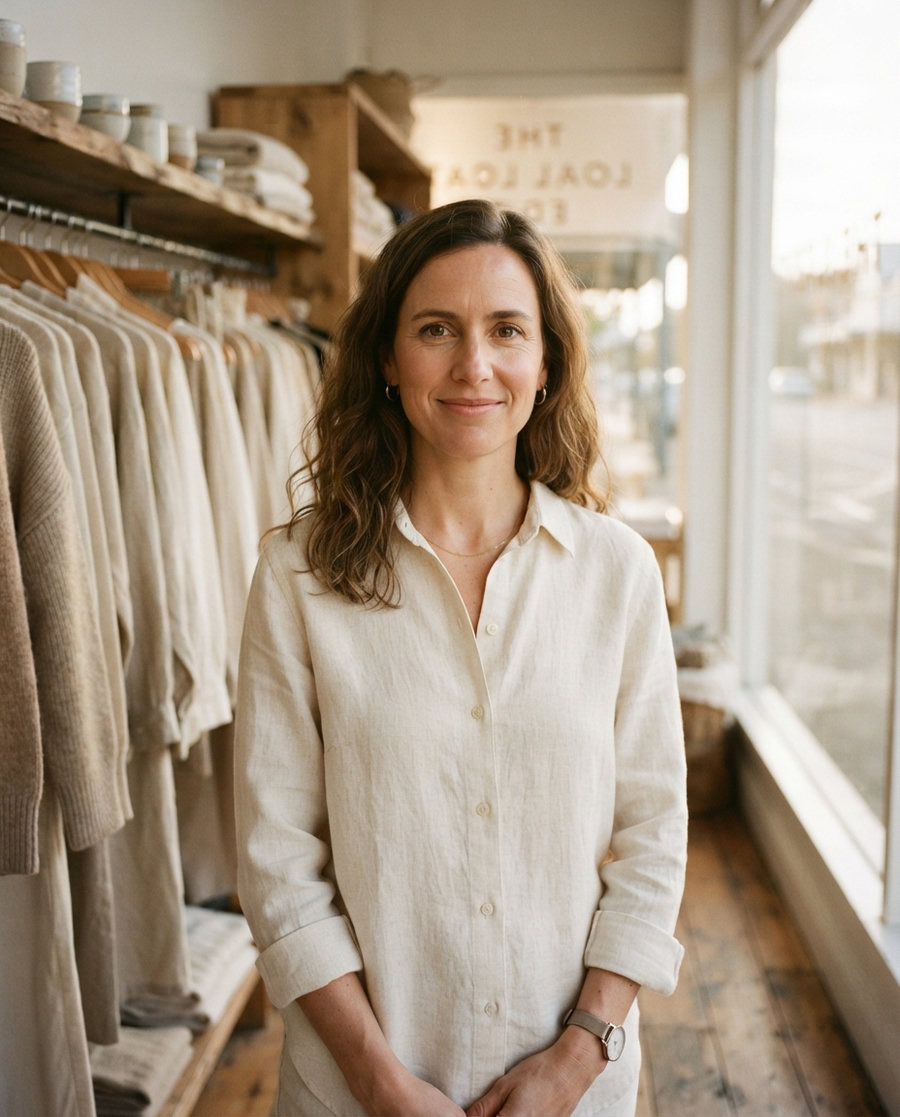 Mira Vance, the owner of Hazel & Hide.